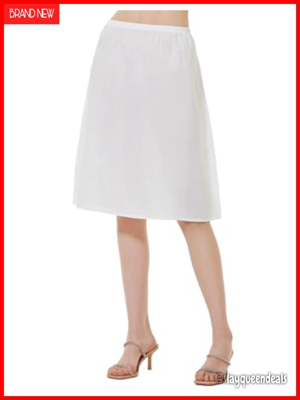 100% Cotton Half Slip Vintage Underskirt A-Line Midi Maxi